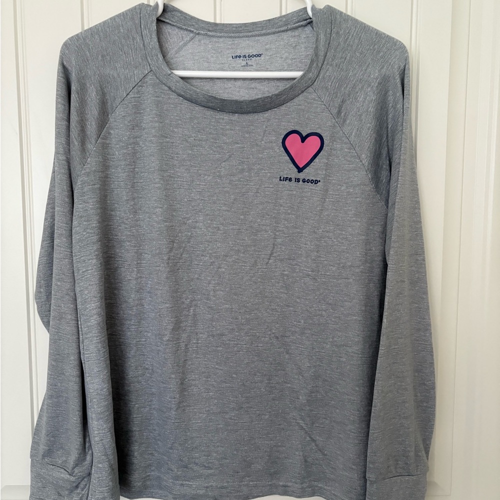Life Is Good Gray Crewneck Shirt